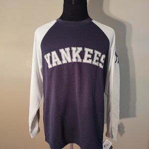 NEW YORK YANKEES MEN'S STITCHES ATHLETIC GEAR LONG SLEEVE PULLOVER - SIZE XL